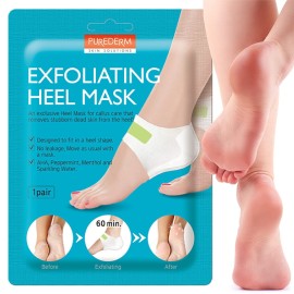 Purederm Exfoliating Heel Mask (1 Pair) - Heel Peeling Masks Gently Remove calluses from Your Heel