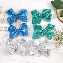 DED 30pcs Sparkly Hair Bows Clips 4 inch Glitter Sequin Bow Alligator Clips Baby Hair Accessories for Baby Girls Children Kids(15 Pair) DED 30pcs Sparkly Hair Bows Clips 4 inch Glitter Sequin Bow Alligator Clips Baby Hair Accessories for Baby Girls Children Kids(15 Pair)