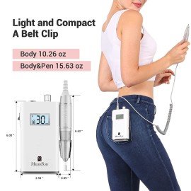 MelodySusie Professional Rechargeable 30000 rpm Nail Drill,SC320H Portable Electric E File Scamander, Acrylic Gel Grinder Tools with 6 Bits and Sanding Bands for Manicure Pedicure Carve Polish (White) MelodySusie Professional Rechargeable 30000 rpm Nail Drill,SC320H Portable Electric E File Scamander, Acrylic Gel Grinder Tools with 6 Bits and Sanding Bands for Manicure Pedicure Carve Polish (White)