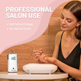 MelodySusie Professional Rechargeable 30000 rpm Nail Drill,SC320H Portable Electric E File Scamander, Acrylic Gel Grinder Tools with 6 Bits and Sanding Bands for Manicure Pedicure Carve Polish (White) MelodySusie Professional Rechargeable 30000 rpm Nail Drill,SC320H Portable Electric E File Scamander, Acrylic Gel Grinder Tools with 6 Bits and Sanding Bands for Manicure Pedicure Carve Polish (White)