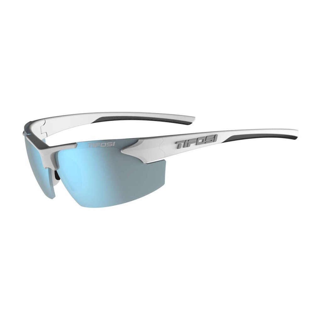 Tifosi Optics Track Sunglasses (White/Black, Smoke Bright Blue) Tifosi Optics Track Sunglasses (White/Black, Smoke Bright Blue)