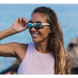 Tifosi Optics Track Sunglasses (White/Black, Smoke Bright Blue) Tifosi Optics Track Sunglasses (White/Black, Smoke Bright Blue)