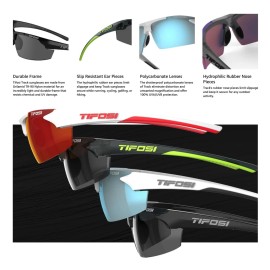 Tifosi Optics Track Sunglasses (White/Black, Smoke Bright Blue) Tifosi Optics Track Sunglasses (White/Black, Smoke Bright Blue)