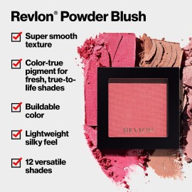 Revlon Powder Blush Face Makeup, High Impact Buildable Color, Lightweight & Smooth Finish, 030 Pinkognito, 0.17 oz Revlon Powder Blush Face Makeup, High Impact Buildable Color, Lightweight & Smooth Finish, 030 Pinkognito, 0.17 oz
