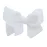 White 5.5 Inch Grosgrain Hair Bow Clip For Woman And Girls
