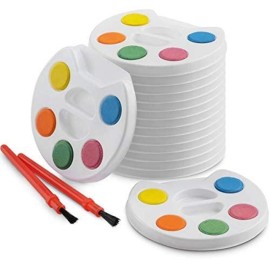 Bedwina Mini Watercolor Kids Paint Set - (Bulk Pack of 24) - 5 Watercolor Paints, Palette Tray and Painting Brush, for Art Party Favors and Paint Party Supplies Bedwina Mini Watercolor Kids Paint Set - (Bulk Pack of 24) - 5 Watercolor Paints, Palette Tray and Painting Brush, for Art Party Favors and Paint Party Supplies