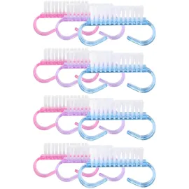 12-Pack Handle Grip Nail Brush(assorted color), Fingernail Scrub Cleaning Brushes for Toes and Nails Cleaner, Pedicure Brushes for Men and Women