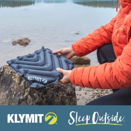 Klymit V Seat, Lightweight Inflatable Travel Cushion, Best for Camping, Bleachers, or Glassing Pad , Gray Klymit V Seat, Lightweight Inflatable Travel Cushion, Best for Camping, Bleachers, or Glassing Pad , Gray