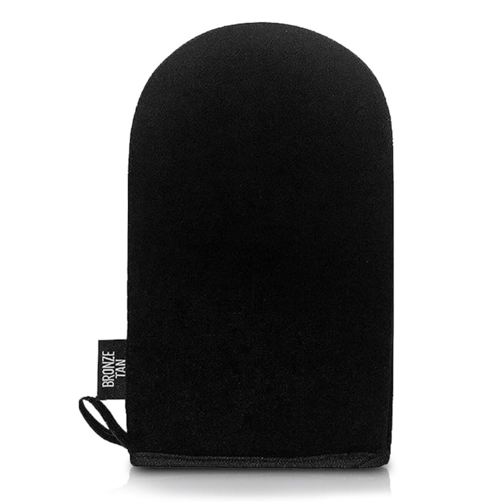 Self Tanning Mitt Applicator - Ultra Soft Self Tanner Mitt for Applying Tanning Mousse or Lotion - Machine Washable & Reusable Sunless Tanning Glove for Streak-Free Tan - Black Self Tanning Mitt Applicator - Ultra Soft Self Tanner Mitt for Applying Tanning Mousse or Lotion - Machine Washable & Reusable Sunless Tanning Glove for Streak-Free Tan - Black