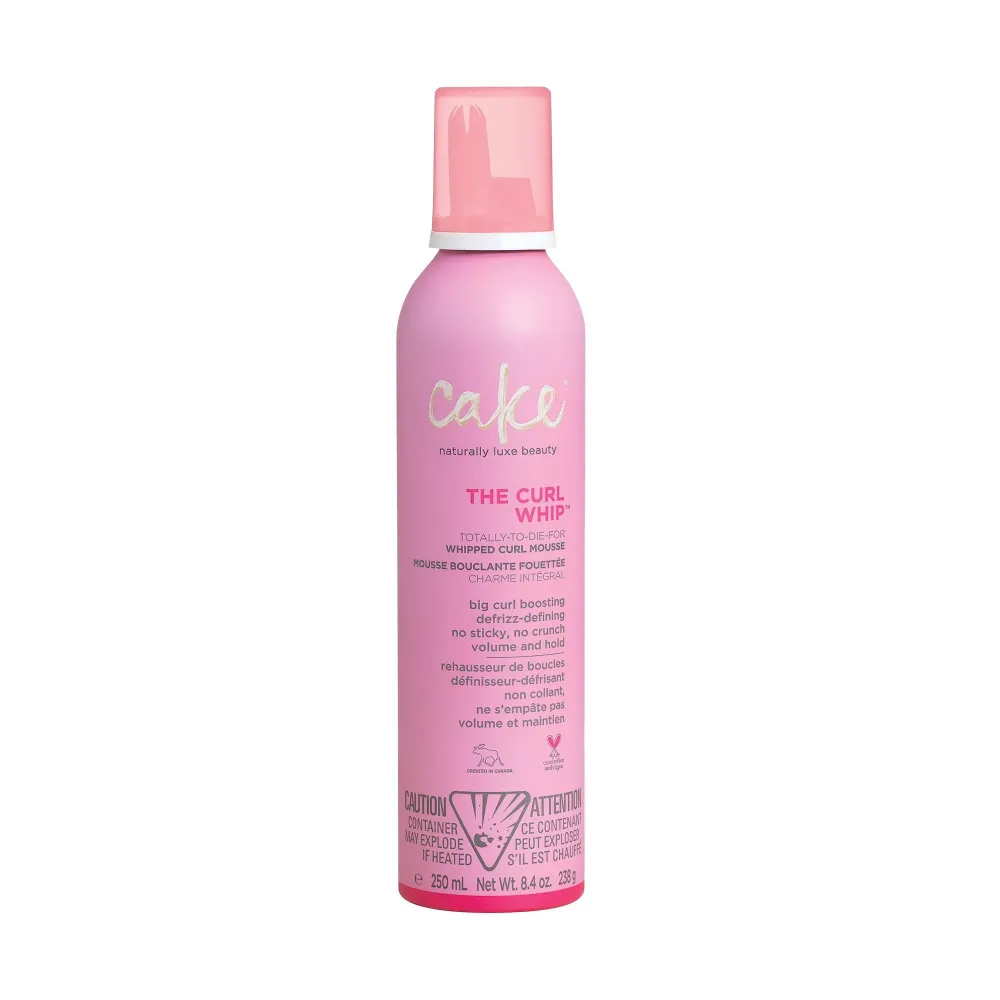 Cake Beauty Whipped Curl Defining & Volumizing Mousse - Aloe Vera Vitamin E for Flexible Hold - Vegan No Heat Curls Wavy Curly Hair Sulfate Cruelty Free Products For Women