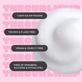 Cake Beauty Whipped Curl Defining & Volumizing Mousse - Aloe Vera Vitamin E for Flexible Hold - Vegan No Heat Curls Wavy Curly Hair Sulfate Cruelty Free Products For Women