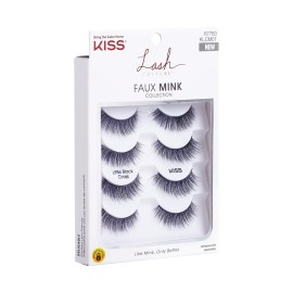 KISS Lash Couture Faux Mink False Eyelashes Multipack, Knot-Free Lash Band, Reusable, Contact Lens Friendly, Easy To Apply, Ultrafine, Tapered, Synthetic Fake Lashes, Style Little Black Dress, 4 Pairs KISS Lash Couture Faux Mink False Eyelashes Multipack, Knot-Free Lash Band, Reusable, Contact Lens Friendly, Easy To Apply, Ultrafine, Tapered, Synthetic Fake Lashes, Style Little Black Dress, 4 Pairs