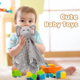 Pro Goleem Elephant Security Blanket, Soft Lovey Unisex Lovie Baby Gifts for Newborn Boys and Girls Snuggle Toy Stuffed Animal Grey 16 Inch Pro Goleem Elephant Security Blanket, Soft Lovey Unisex Lovie Baby Gifts for Newborn Boys and Girls Snuggle Toy Stuffed Animal Grey 16 Inch