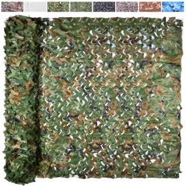 Yeacool Camo Netting Camouflage Netting Camo Blind Army Net Sunshade Mesh for Hunting Military Decorations Party Shooting (Woodland Camo, 6.5ftx4.9ft, 2m*1.5m)