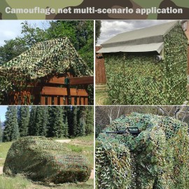 Yeacool Camo Netting Camouflage Netting Camo Blind Army Net Sunshade Mesh for Hunting Military Decorations Party Shooting (Woodland Camo, 6.5ftx4.9ft, 2m*1.5m)