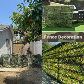 Yeacool Camo Netting Camouflage Netting Camo Blind Army Net Sunshade Mesh for Hunting Military Decorations Party Shooting (Woodland Camo, 6.5ftx4.9ft, 2m*1.5m)