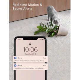 nooie Baby Monitor WiFi Smartphone 2K Baby Monitor with Night Vision Baby Camera Indoor, 360-degree Motion Tracking, Works with Alexa, Two-Way Audio, Motion & Sound Detection,SD Card or Cloud nooie Baby Monitor WiFi Smartphone 2K Baby Monitor with Night Vision Baby Camera Indoor, 360-degree Motion Tracking, Works with Alexa, Two-Way Audio, Motion & Sound Detection,SD Card or Cloud