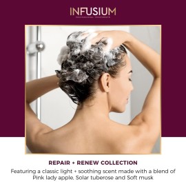 Infusium Moisturize and Replenish Shampoo - Infused with Avocado and Olive Oil - Hair Care for Dry Hair - Moisturizing Shampoo for Women - 1 L
