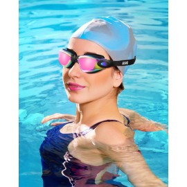 Aegend Swim Goggles, 2 Pack UV Protection, Adjustable, Anti Fog Swimming Goggles No Leaking Adult Men Women Youth, Aqua & Bright Rose
