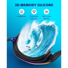 Aegend Swim Goggles, 2 Pack UV Protection, Adjustable, Anti Fog Swimming Goggles No Leaking Adult Men Women Youth, Aqua & Bright Rose