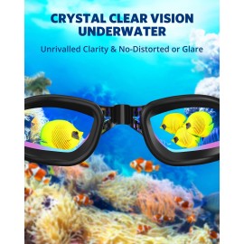Aegend Swim Goggles, 2 Pack UV Protection, Adjustable, Anti Fog Swimming Goggles No Leaking Adult Men Women Youth, Aqua & Bright Rose