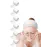 EUICAE Spa Headband Hair Wrap Sweat Headband Head Wrap Hair Towel Wrap Non-slip Stretchable Washable Makeup Headband for Face Wash Facial Treatment Sport Fits All White (White)