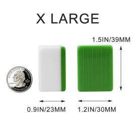 X - Large  Chinese Guangdong Tiles Mahjong Set 144 Tiles 1.5 x 1.2 x 0.9 Inches Easy-to-Read Game Set/Complete Set Gift/Birthday (Mah-Jongg, Mah Jongg, Majiang) (Grass Green) X - Large  Chinese Guangdong Tiles Mahjong Set 144 Tiles 1.5 x 1.2 x 0.9 Inches Easy-to-Read Game Set/Complete Set Gift/Birthday (Mah-Jongg, Mah Jongg, Majiang) (Grass Green)