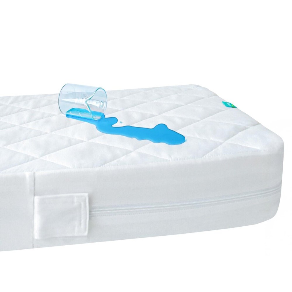 Zippered Crib Mattress Protector - Waterproof Crib Mattress Encasement, Breathable and Absorbent, 6 Sides Fully Encased Cover Zippered Crib Mattress Protector - Waterproof Crib Mattress Encasement, Breathable and Absorbent, 6 Sides Fully Encased Cover
