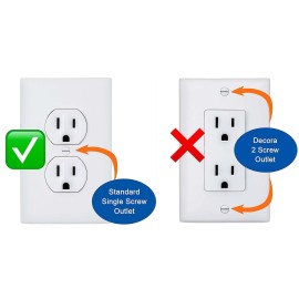 Safety Innovations Self-Closing Babyproof Outlet Covers - (for Center Screw Outlets Only) an Alternative to Wall Socket Plugs for Child Proofing, (12-Pack), (1-Screw), (White) White) Safety Innovations Self-Closing Babyproof Outlet Covers - (for Center Screw Outlets Only) an Alternative to Wall Socket Plugs for Child Proofing, (12-Pack), (1-Screw), (White) White)