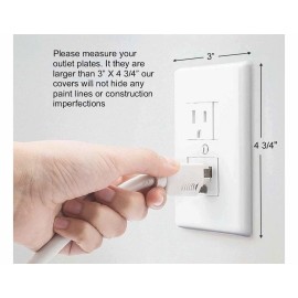 Safety Innovations Self-Closing Babyproof Outlet Covers - (for Center Screw Outlets Only) an Alternative to Wall Socket Plugs for Child Proofing, (12-Pack), (1-Screw), (White) White) Safety Innovations Self-Closing Babyproof Outlet Covers - (for Center Screw Outlets Only) an Alternative to Wall Socket Plugs for Child Proofing, (12-Pack), (1-Screw), (White) White)