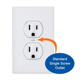 Safety Innovations Self-Closing Babyproof Outlet Covers - (for Center Screw Outlets Only) an Alternative to Wall Socket Plugs for Child Proofing, (12-Pack), (1-Screw), (White) White) Safety Innovations Self-Closing Babyproof Outlet Covers - (for Center Screw Outlets Only) an Alternative to Wall Socket Plugs for Child Proofing, (12-Pack), (1-Screw), (White) White)