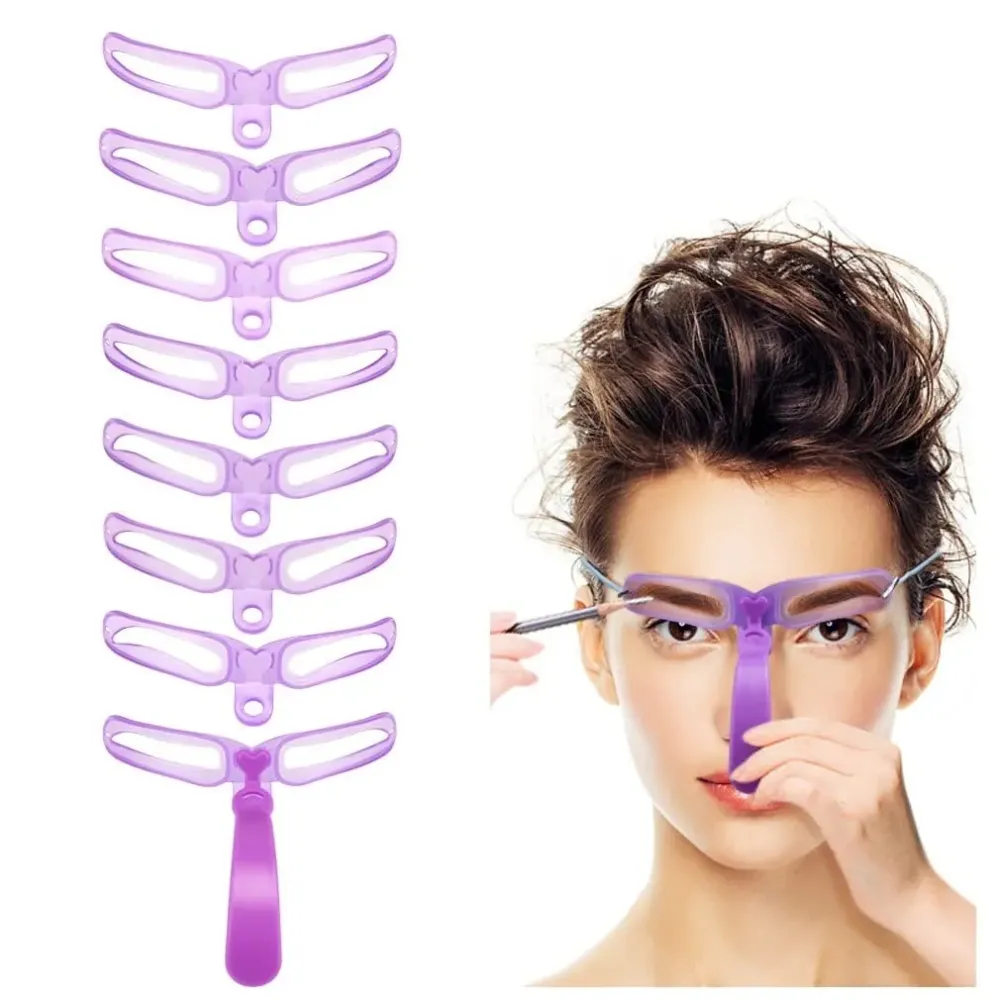 Amariver Eyebrow Stencils, Eyebrow Template, Eyebrow Shaping Kit,8 Styles Reusable Eyebrow Stencil with Handle and Strap, Washable Amariver Eyebrow Stencils, Eyebrow Template, Eyebrow Shaping Kit,8 Styles Reusable Eyebrow Stencil with Handle and Strap, Washable
