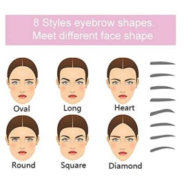 Amariver Eyebrow Stencils, Eyebrow Template, Eyebrow Shaping Kit,8 Styles Reusable Eyebrow Stencil with Handle and Strap, Washable Amariver Eyebrow Stencils, Eyebrow Template, Eyebrow Shaping Kit,8 Styles Reusable Eyebrow Stencil with Handle and Strap, Washable