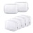BEFORYOU 6 Pack Clear Toiletry Carry Pouch with Zipper Portable Plastic Waterproof Cosmetic Bag TSA Approved for Vacation Travel Bathroom and Organizing (White, Small)