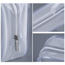 BEFORYOU 6 Pack Clear Toiletry Carry Pouch with Zipper Portable Plastic Waterproof Cosmetic Bag TSA Approved for Vacation Travel Bathroom and Organizing (White, Small) BEFORYOU 6 Pack Clear Toiletry Carry Pouch with Zipper Portable Plastic Waterproof Cosmetic Bag TSA Approved for Vacation Travel Bathroom and Organizing (White, Small)