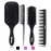 4Pcs Paddle Hair Brush, Detangling Brush and Hair Comb Set for Men and Women, Great On Wet or Dry, No More Tangle Hairbrush for Long Thick Thin Curly Natural Hair