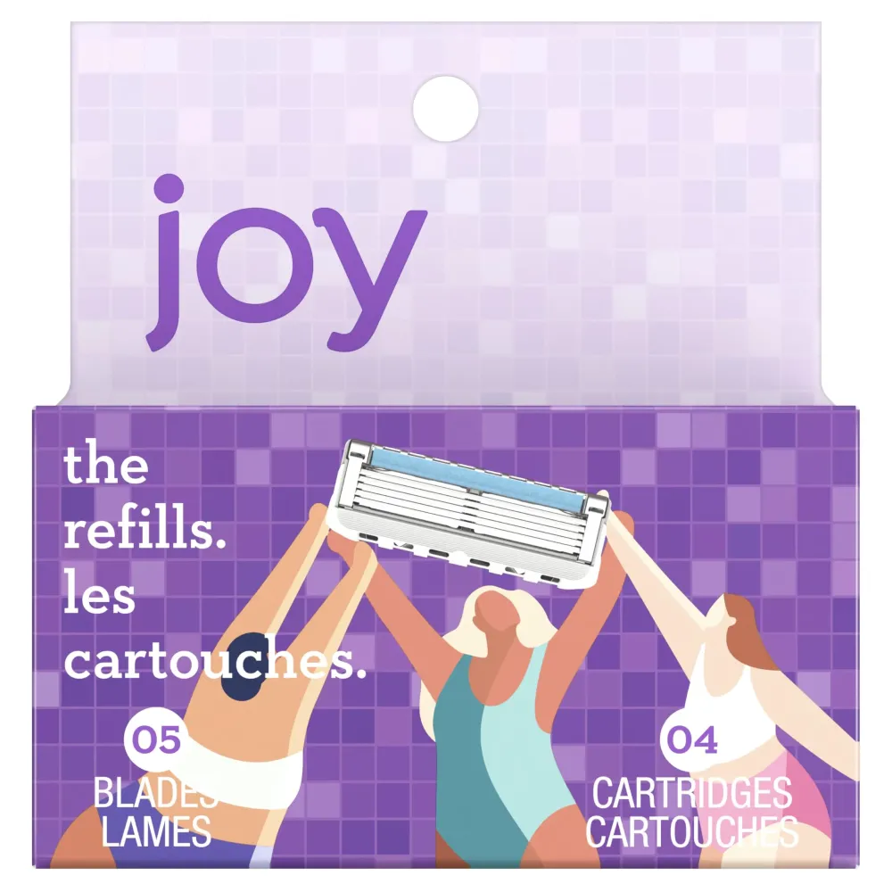 joy razor blade cartridge refill for women, 4 blade refills joy razor blade cartridge refill for women, 4 blade refills