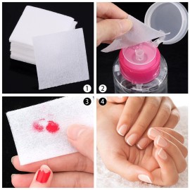 Lint Free Nail Wipes Nail Art Gel Polish Remover Cotton Pads 4 Boxes (1300 Pieces) Lint Free Nail Wipes Nail Art Gel Polish Remover Cotton Pads 4 Boxes (1300 Pieces)