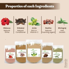 Herbal Hair Mask Powder Combo, Indian Ayurvedic Herbal Powder for Hair Growth (8.8oz, 250g), Organic Bhringraj, Hibiscus, Shikakai, Reetha, Amla Shampoo (1.76oz each) Herbal Hair Mask Powder Combo, Indian Ayurvedic Herbal Powder for Hair Growth (8.8oz, 250g), Organic Bhringraj, Hibiscus, Shikakai, Reetha, Amla Shampoo (1.76oz each)