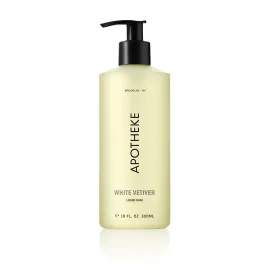 APOTHEKE Liquid Hand Soap, White Vetiver (10 Fl Oz) - Hydrating Hand Wash with Natural Coconut & Aloe Vera