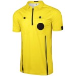 FitsT4 Sports Pro Soccer Referee Jersey Short Sleeve Ref Shirts Yellow Medium