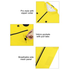FitsT4 Sports Pro Soccer Referee Jersey Short Sleeve Ref Shirts Yellow Medium