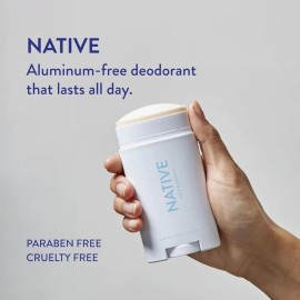 Native Deodorant | Natural Deodorant for Men, Aluminum Free with Baking Soda, Probiotics, Coconut Oil and Shea Butter | Powder & Cotton Native Deodorant | Natural Deodorant for Men, Aluminum Free with Baking Soda, Probiotics, Coconut Oil and Shea Butter | Powder & Cotton