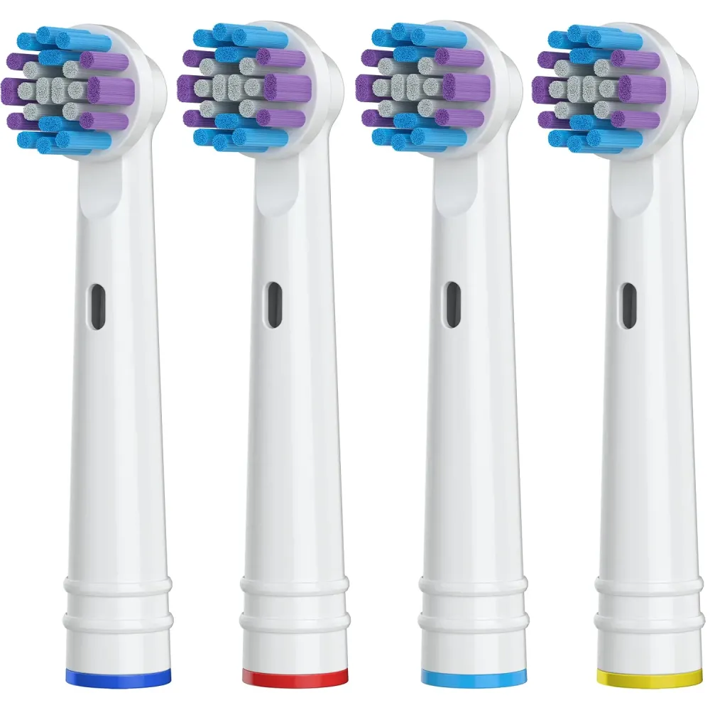 Replacement Toothbrush Heads for Oral-B, 4 Pack Replacement Heads Compatible with Oral B Braun Electric Toothbrush (4 Pack) (White, 1 Count (Pack of 4)) Replacement Toothbrush Heads for Oral-B, 4 Pack Replacement Heads Compatible with Oral B Braun Electric Toothbrush (4 Pack) (White, 1 Count (Pack of 4))