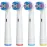 Replacement Toothbrush Heads for Oral-B, 4 Pack Replacement Heads Compatible with Oral B Braun Electric Toothbrush (4 Pack) (White, 1 Count (Pack of 4))