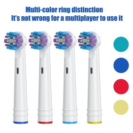 Replacement Toothbrush Heads for Oral-B, 4 Pack Replacement Heads Compatible with Oral B Braun Electric Toothbrush (4 Pack) (White, 1 Count (Pack of 4)) Replacement Toothbrush Heads for Oral-B, 4 Pack Replacement Heads Compatible with Oral B Braun Electric Toothbrush (4 Pack) (White, 1 Count (Pack of 4))