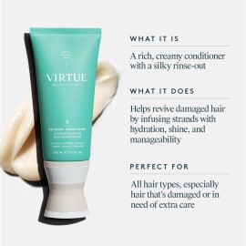 VIRTUE Recovery Conditioner with Keratin Hydrates, Softens, and Renews Damaged Hair, Sulfate Free, Color Safe VIRTUE Recovery Conditioner with Keratin Hydrates, Softens, and Renews Damaged Hair, Sulfate Free, Color Safe