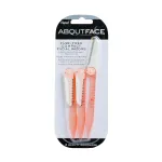 About Face Fuzz-Free Compact Facial Razors for Shaving & Exfoliating - Includes 3 Beauty Groomers - For Face, Lips & Eyebrows