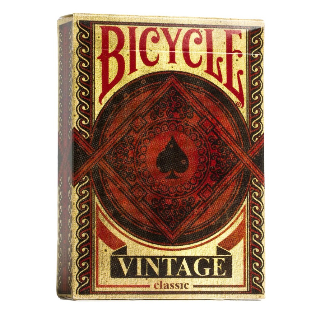 Fournier Bicycle Vintage Playing 1 Deck, Air Cushion Finish, Professional, Superb Handling & Durability, Gift for Card Collectors, Black & Red