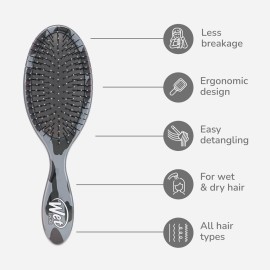 Wet Brush Original Detangler Hair Brush, Dark Gray Leopard (Safari), Ultra-Soft IntelliFlex Bristles, Detangling Bristles Glide Through Tangles (Wet & Dry Hair), Women & Men Wet Brush Original Detangler Hair Brush, Dark Gray Leopard (Safari), Ultra-Soft IntelliFlex Bristles, Detangling Bristles Glide Through Tangles (Wet & Dry Hair), Women & Men